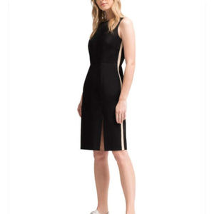DKNY Side-Stripe Sheath Dress - Black